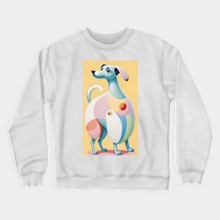 Hilma af Klint's Canine Kaleidoscope: Abstract Whimsy Crewneck Sweatshirt